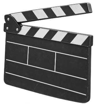 Film and television production crew working around a camera